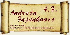 Andreja Hajduković vizit kartica
